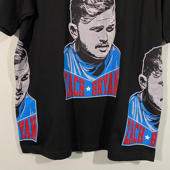 Zach Bryan Men's Black ZB 3 Photo Short Sleeve Graphics Tee Size L - Picture 2 of 7